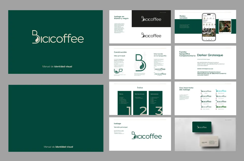 Identidad visual y papelería de marca para una cafetería