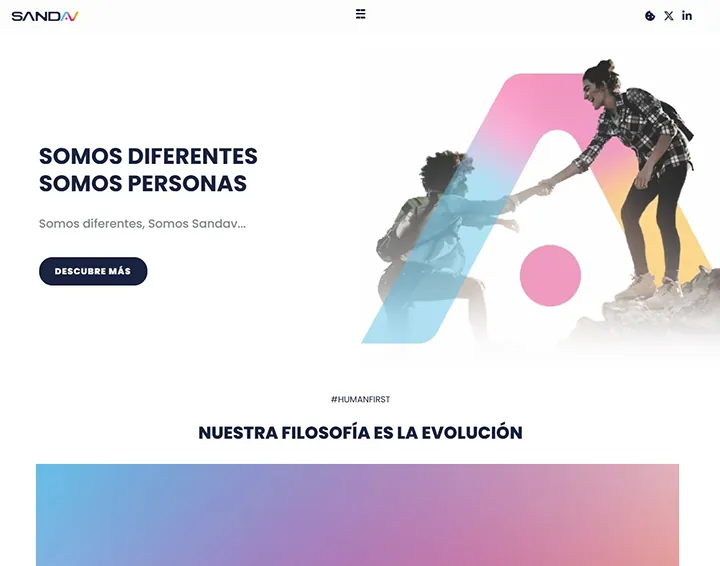 Diseño de página web corporativa para SandAV